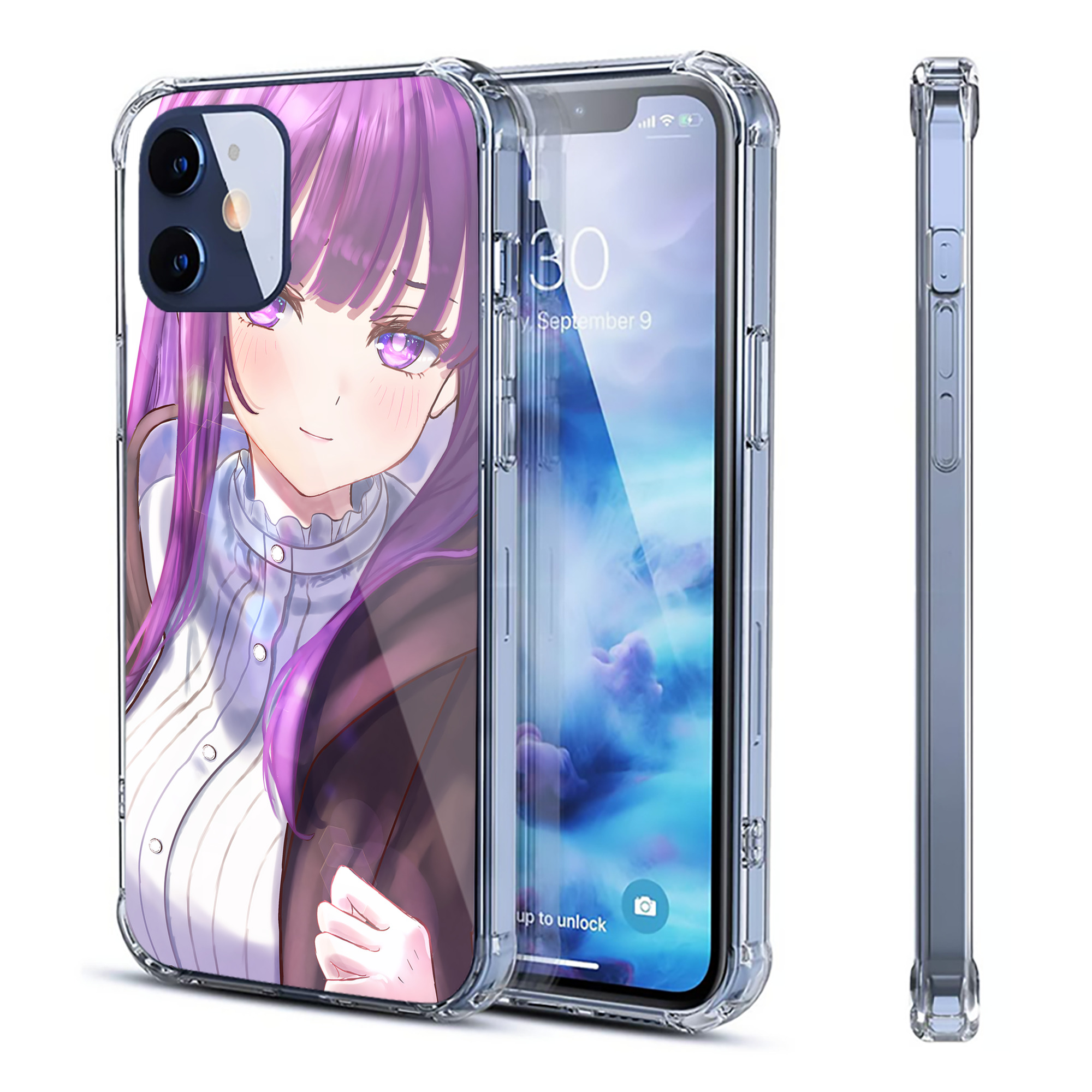 （画像用） 葬送のフリーレン Frieren 【iPhone 12シリーズ対応】透明スマホケース（クリアソフトケース）